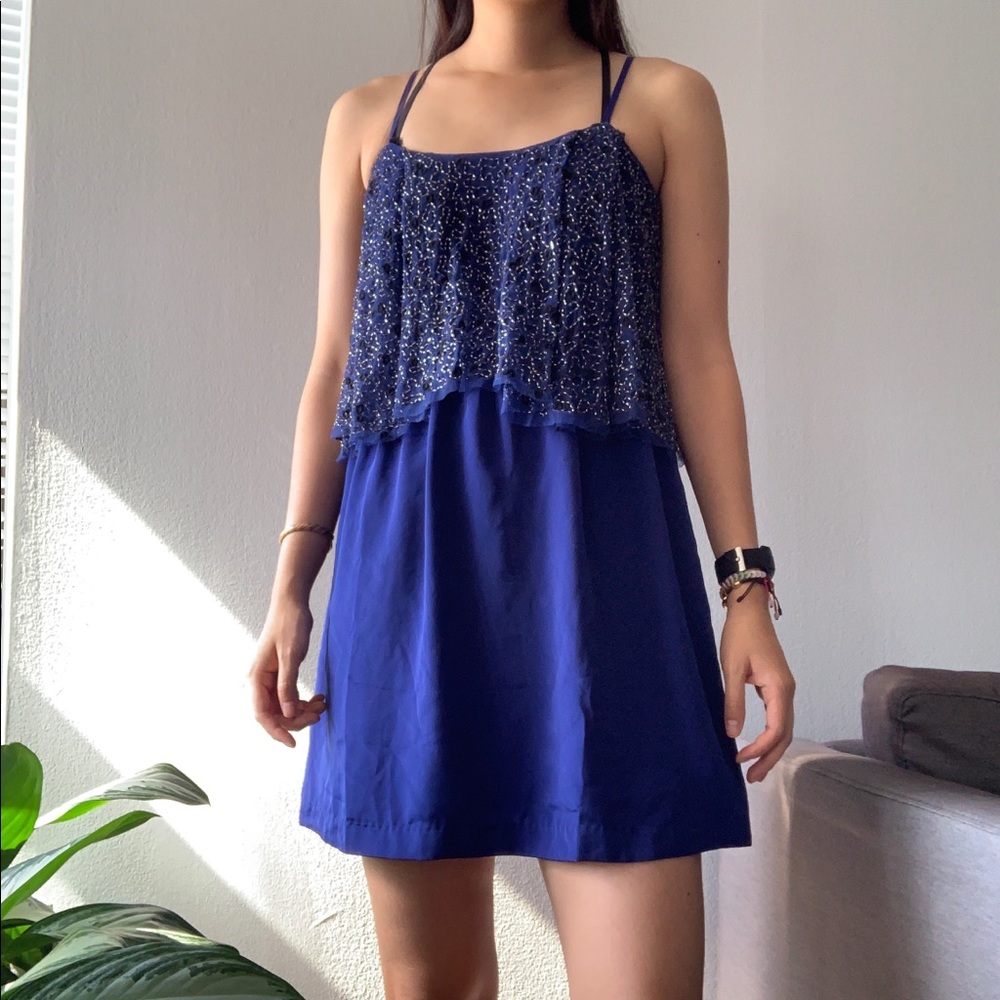 silence + noise blue dress